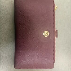Anne Klein Plum Wallet with Tan Interior